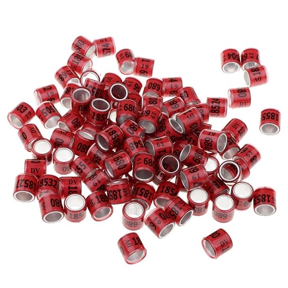 Unbekannt Sourcingmap Fußband-Clip, Aluminium, 7 mm, Mehrfarbig, Blau, 100 Stück rot