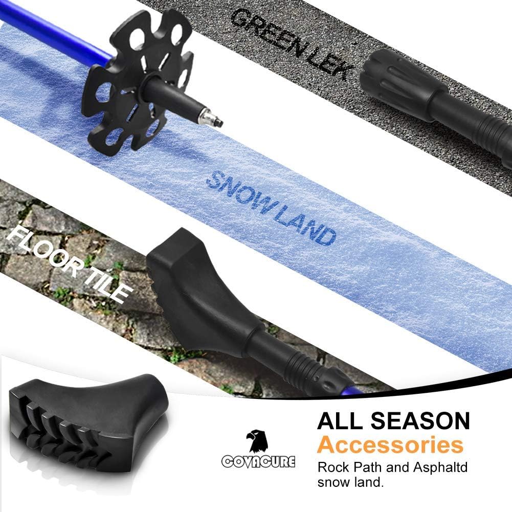 Covacure 8 Pack Rubber Trekking Hiking Poles Tips - Replacement Protectors Set for Walking Sticks Tips : Sports & Outdoors