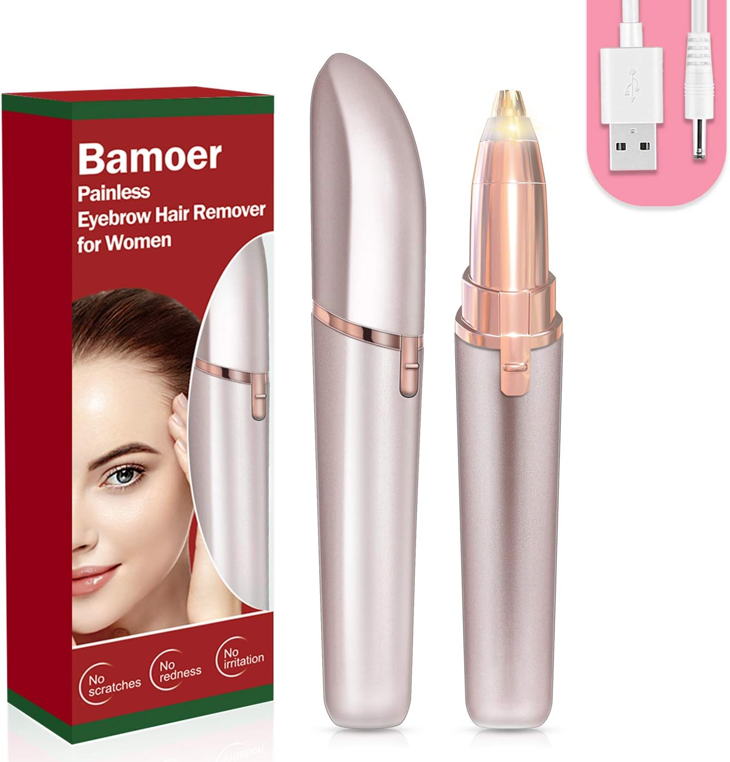 【2020 Newest】Eyebrow Hair Remover, Electric Eyebrow Trimmer Epilator