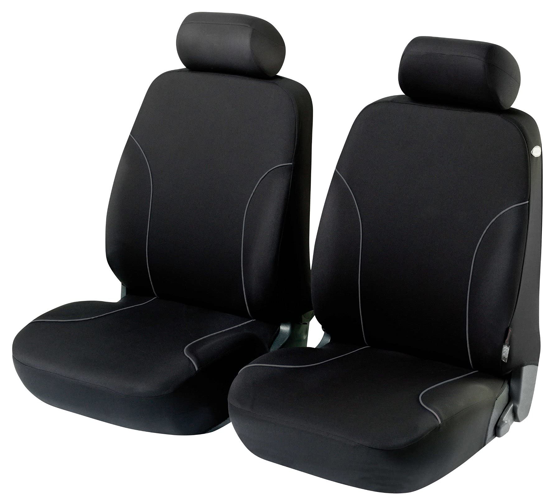 Walser 11798.0 Zipp IT Front Seat Covers Allessandro, Black/Grey