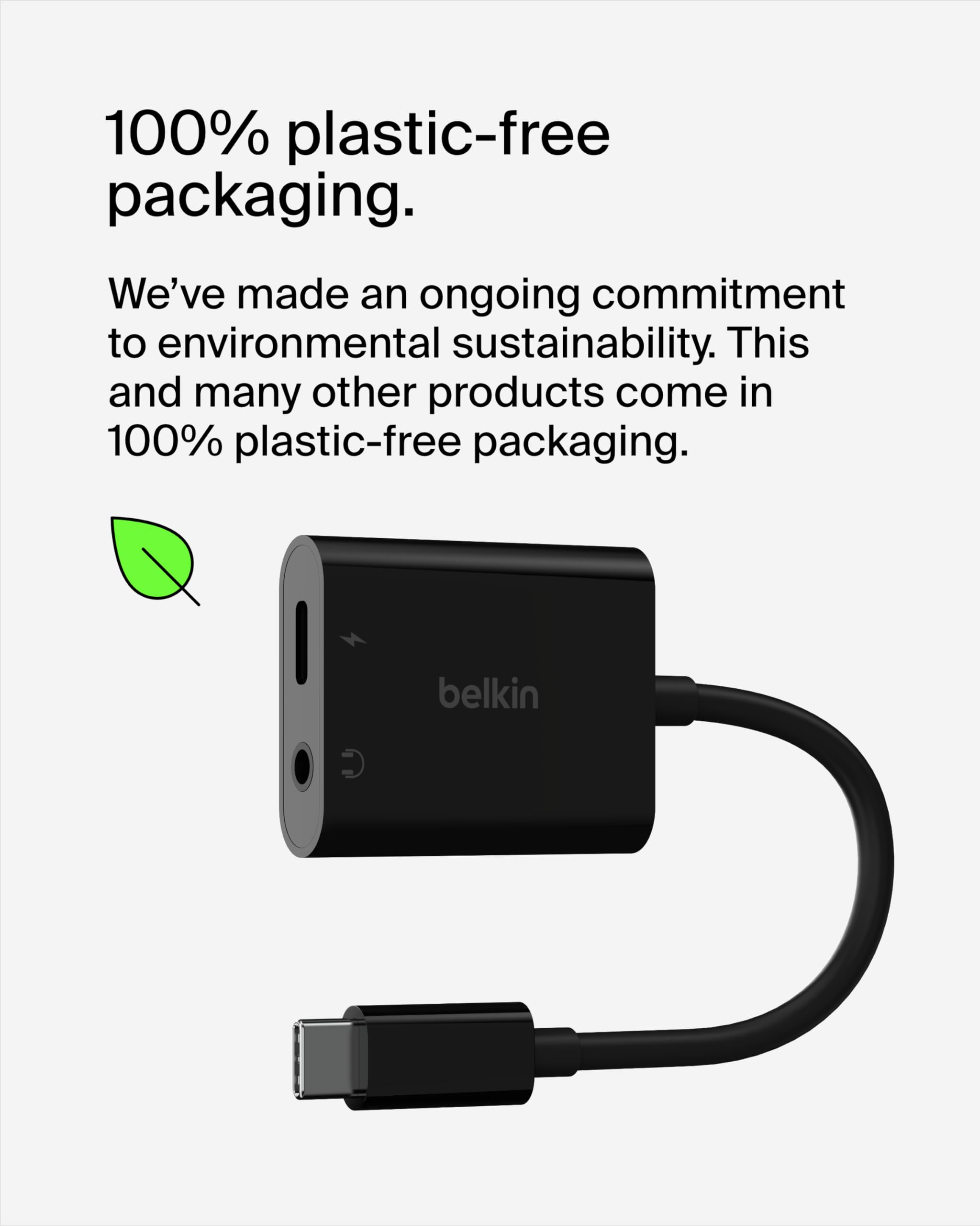 Belkin RockStar™ 3.5mm Audio with USB-C Charge Adaptor Included, USB-C Audio Adaptor Compatible with iPad Pro, Galaxy, Note, Google Pixel, LG G6, Sony Xperia, OnePlus and More - Black