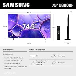 Samsung 75-Inch Class Crystal UHD U8000F 4K Smart