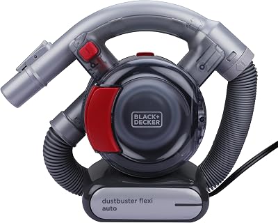 BLACK+DECKER PD1200AV-XJ Car Hand Vacuum Dustbuster with 12V Power, Flex Hose