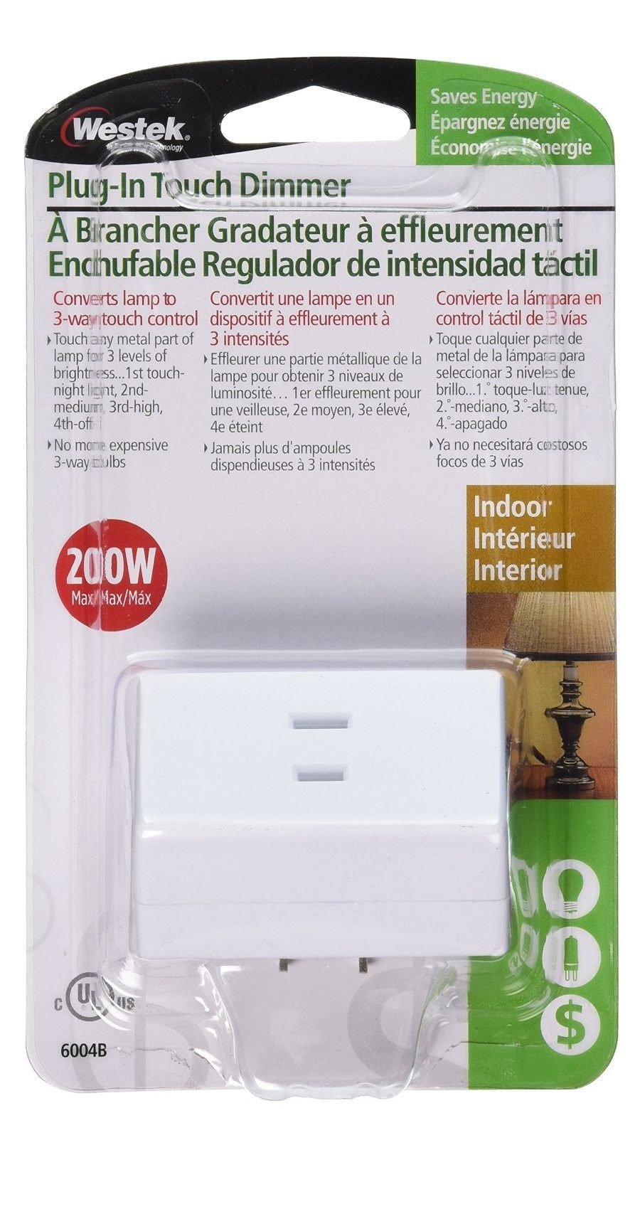 Westek White 200 watts Rocker Dimmer 2 pack