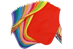BAHABY 24 Pack Kids Apron Kids Aprons Bulk for Art Painting, Kitchen, Cooking, Garden, Classroom and Crafts Activity