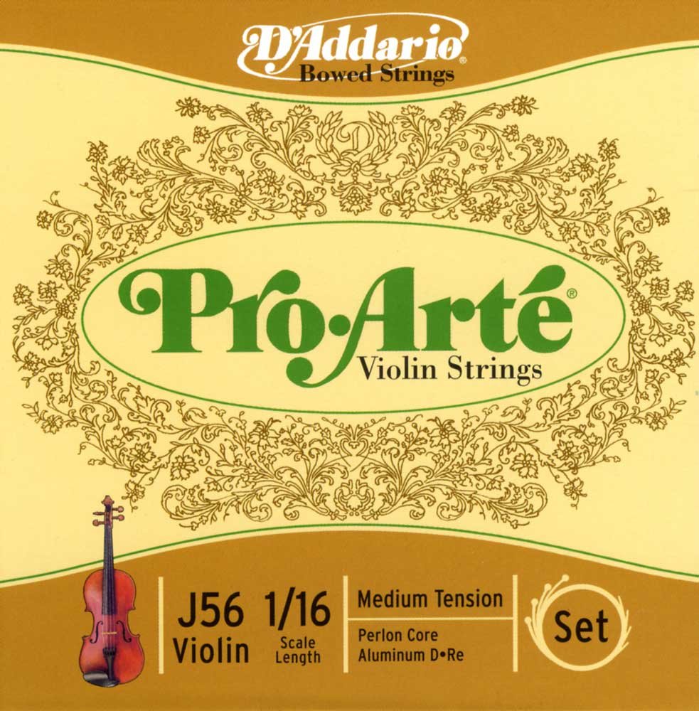 D'Addario Pro-Arte 1/16 Scale Medium Tension Violin String Set