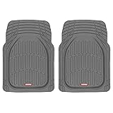 Motor Trend 2 Piece Front Car Floor Mats- Gray