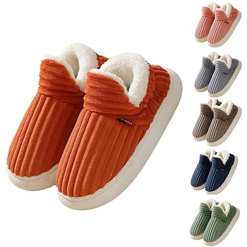 Men And Women Slippers Unisex Comfy Warm Winter House Shoes Comfortable Fluffy Collar Flat Bag With Warm Non Size 6