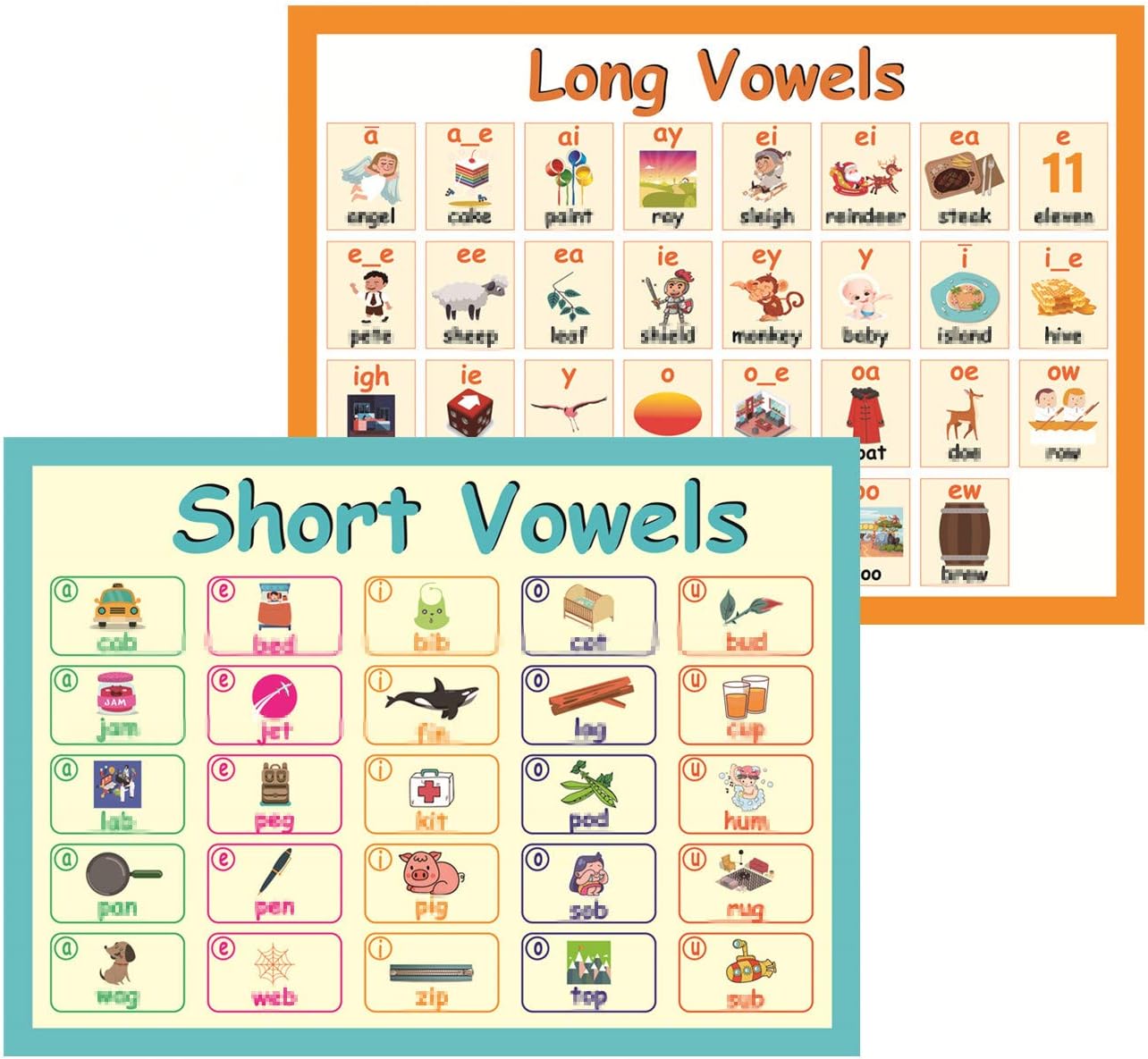 Amazon.com : 2Pcs/Set Classroom Phonics Bulletin Board Sets for ...