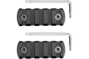 SLSWHLX Picatinny/Weaver Rail for MLok handguards, Aluminum Alloy,5-Slot,Pack of 2