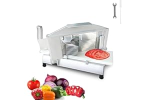 Commercial Heavy Duty Tomato Slicer, 3/16 inch Tomato Cutter Vegetable Slicer, 420J2 Stainless Steel Blade,Multipurpose Manua