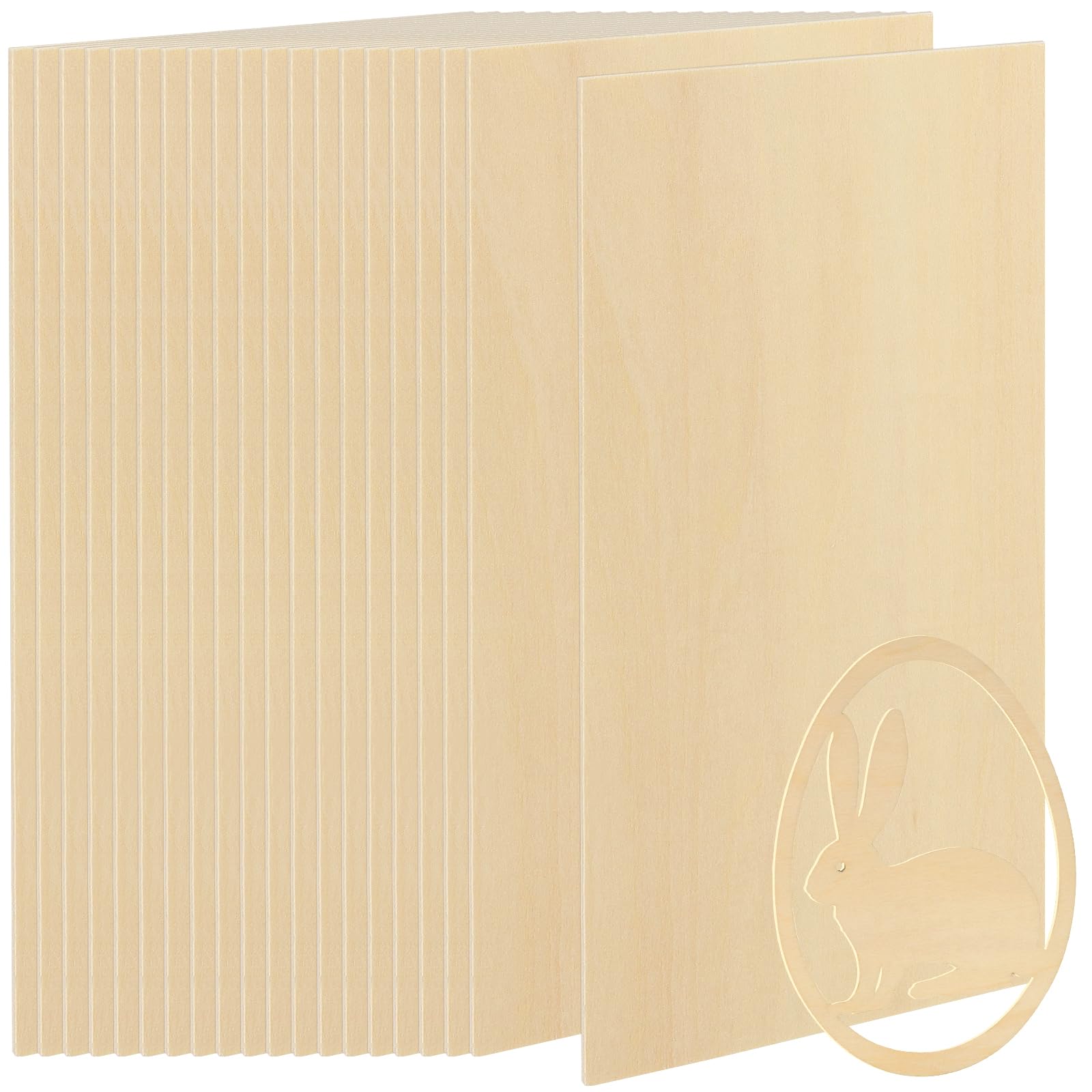 PINGEUI Balsa Wood Panels, 20 Pieces, 200 x 100 x 1.5 mm, Unfinished Plywood, Natural Wood, Ideal for Crafts, DIY Mini House Model, Boat, Plane