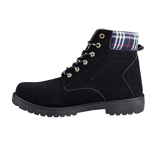 HSM Schuhmarketing Uncle Sam Herren Boots Schnür-Stiefel Outdoor Wanderschuhe Winterstiefel in Schwarz