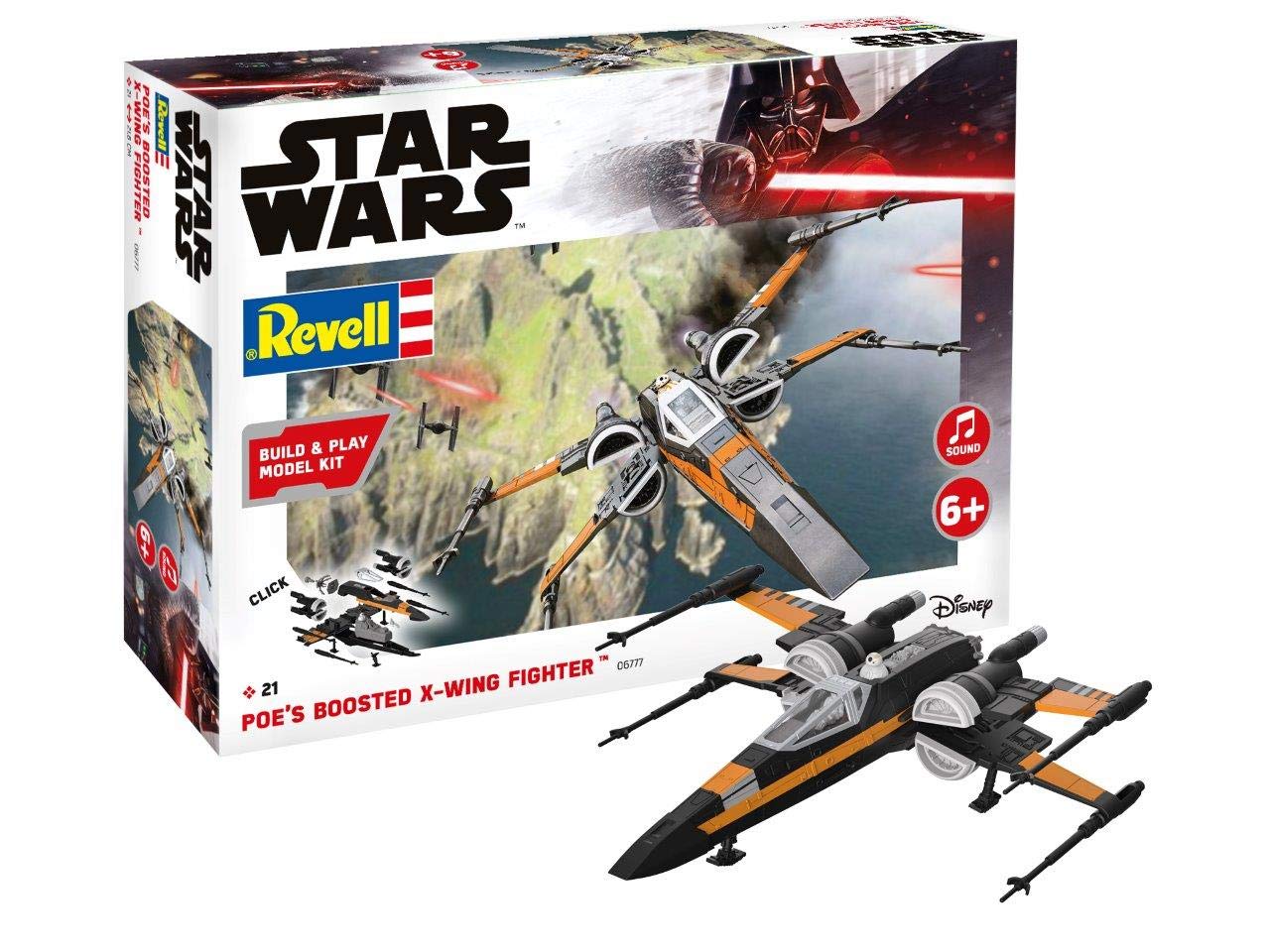 Revell RV06777 06777 Star Wars Build & Play Poe's Boosted X-Wing Fighter with Lights & Sounds Plastic Model kit