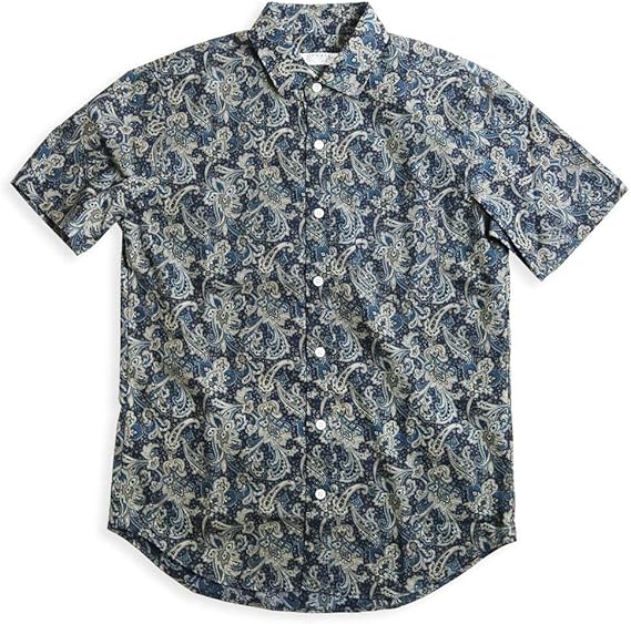 Amazon 日本製 Vintage El ペイズリー柄 半袖シャツ メンズ 柄シャツ エスニック オシャレ 派手 11 シャツ 通販