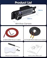 Vtopek Universal 360° Rotatable 170° Wide Angle Reverse Camera Opel Astra Corsa view 9