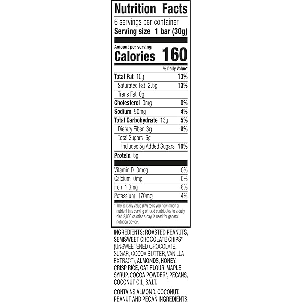 LARABAR TRAIL MIX BARS, DARK CHOCOLATE PEANUT, GLUTEN FREE BAKED NUT BAR, 6 COUNT, 6.36 OZ