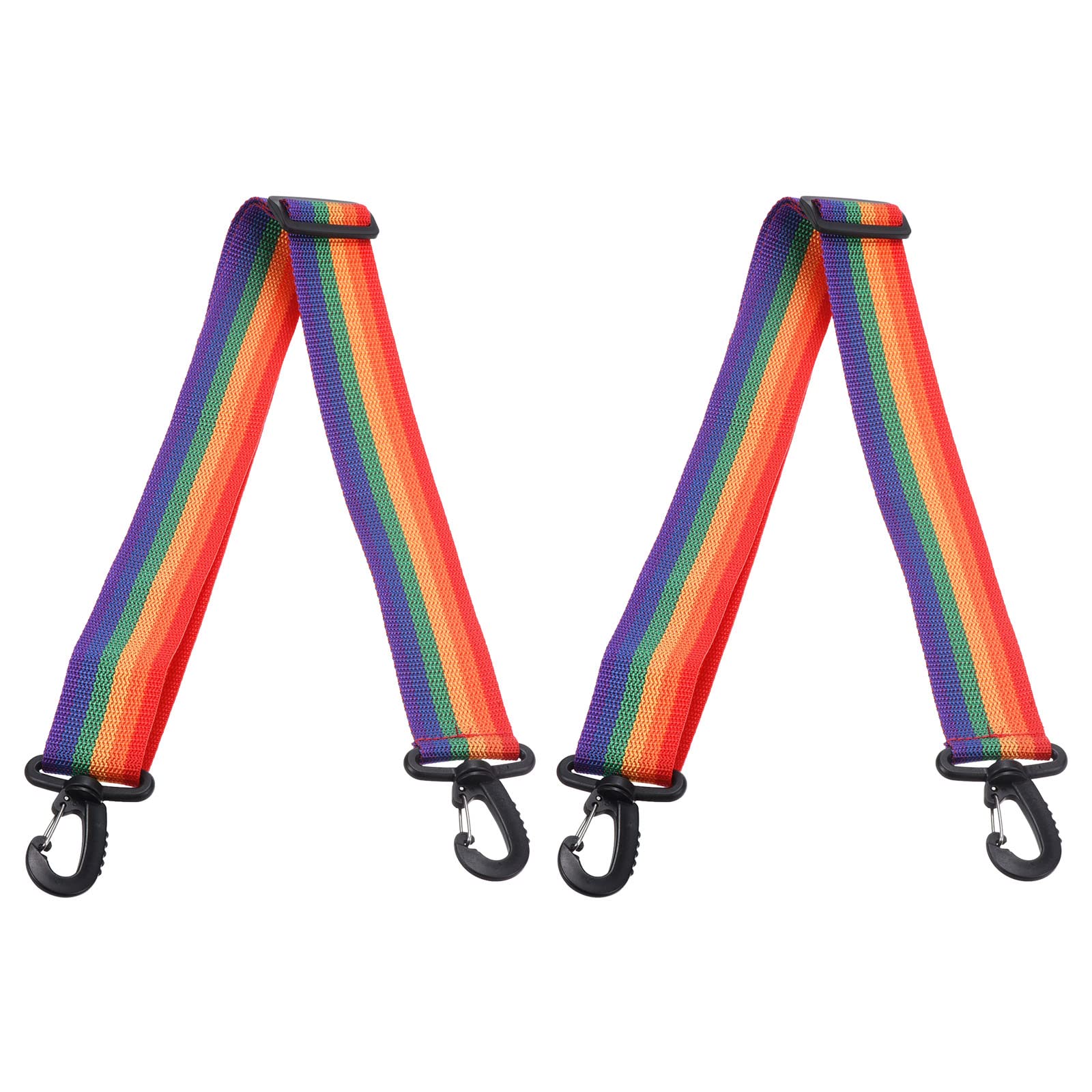 PATIKIL 110cmx3.8cm Roller Skate Leash, 2 Pack Adjustable Ski Boots Carrier Strap for Roller Skates, Ski Boots, Ice Skates, Multicolored