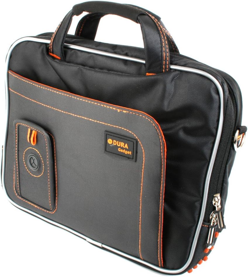 DURAGADGET Black & Orange Protective Carry Bag - Compatible with Acer Iconia Tab A200 | Iconia Tab A210 & Iconia Tab A700