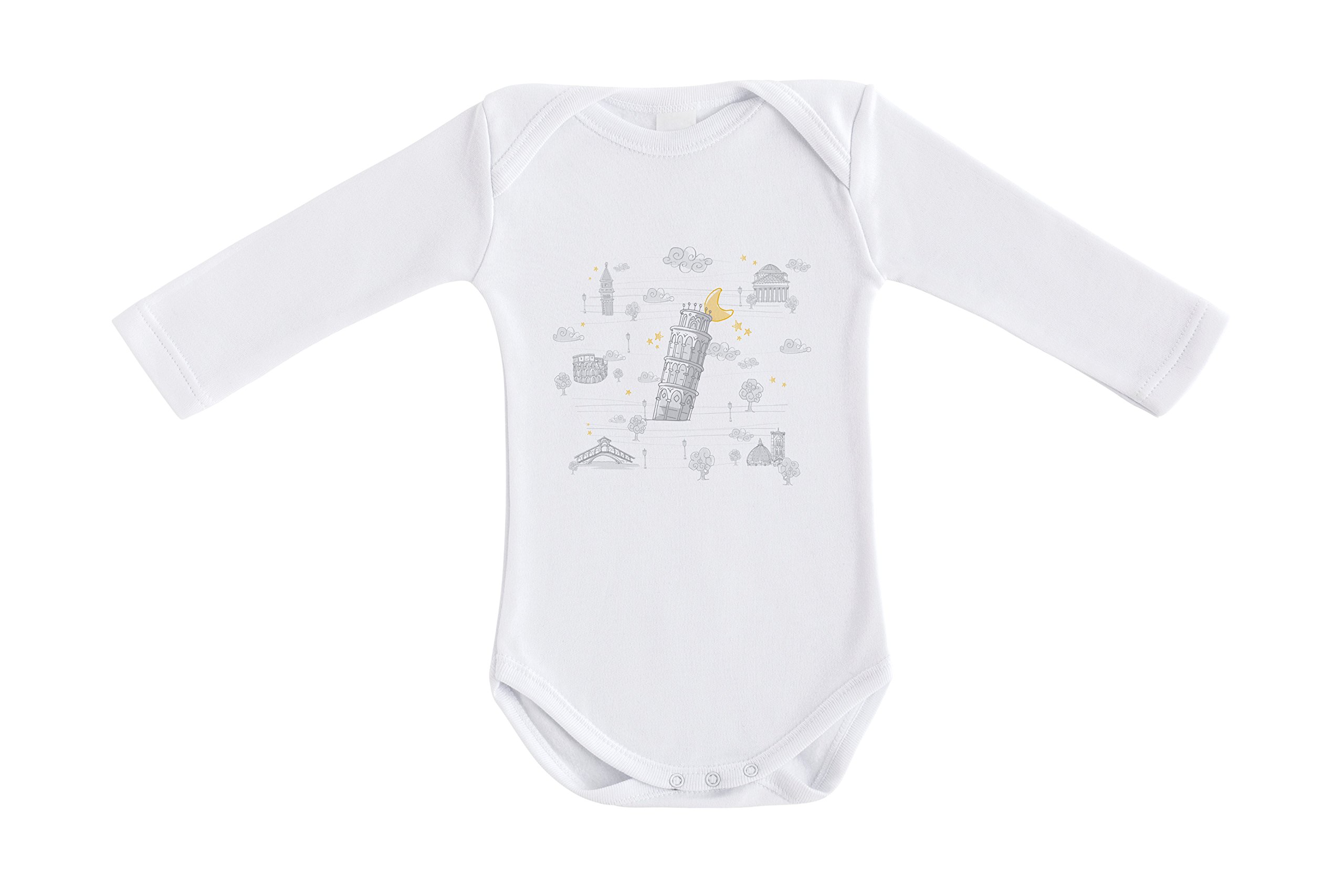 Eiffel Baby Italy – Body Long Sleeve, 24 Months, Grey