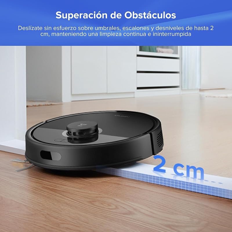 Q7L5+ Robot Aspirador y Fregador Succión Extrema de 8000 Pa, Negro