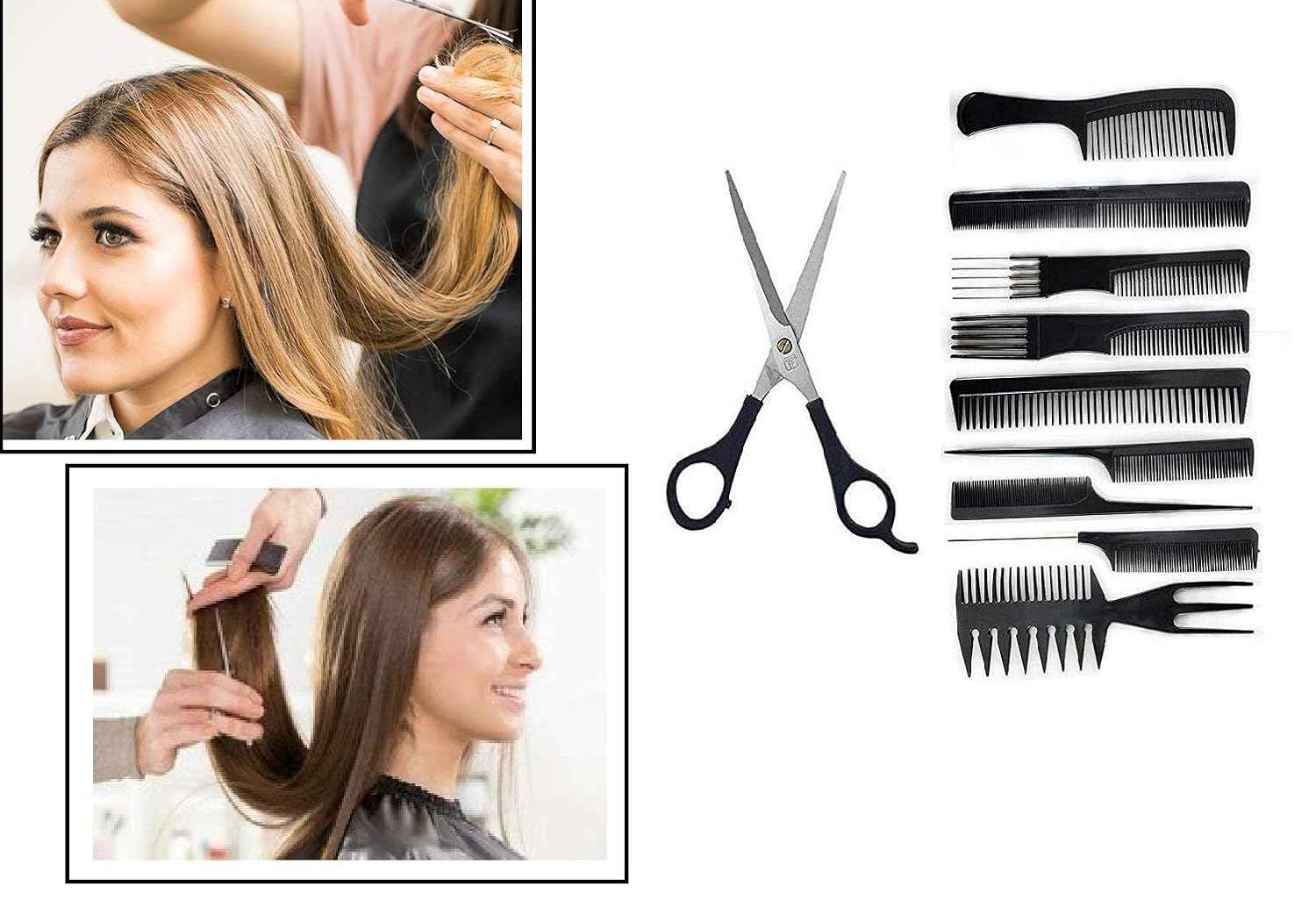 Buy Iyaan Professional Hair Dresser 9 Pcs Hair Cutting Comb Pack