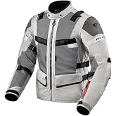 REV'IT! Men's Cayenne 2 Adventure Touring Motorcycle Jacket (Silver - Large)