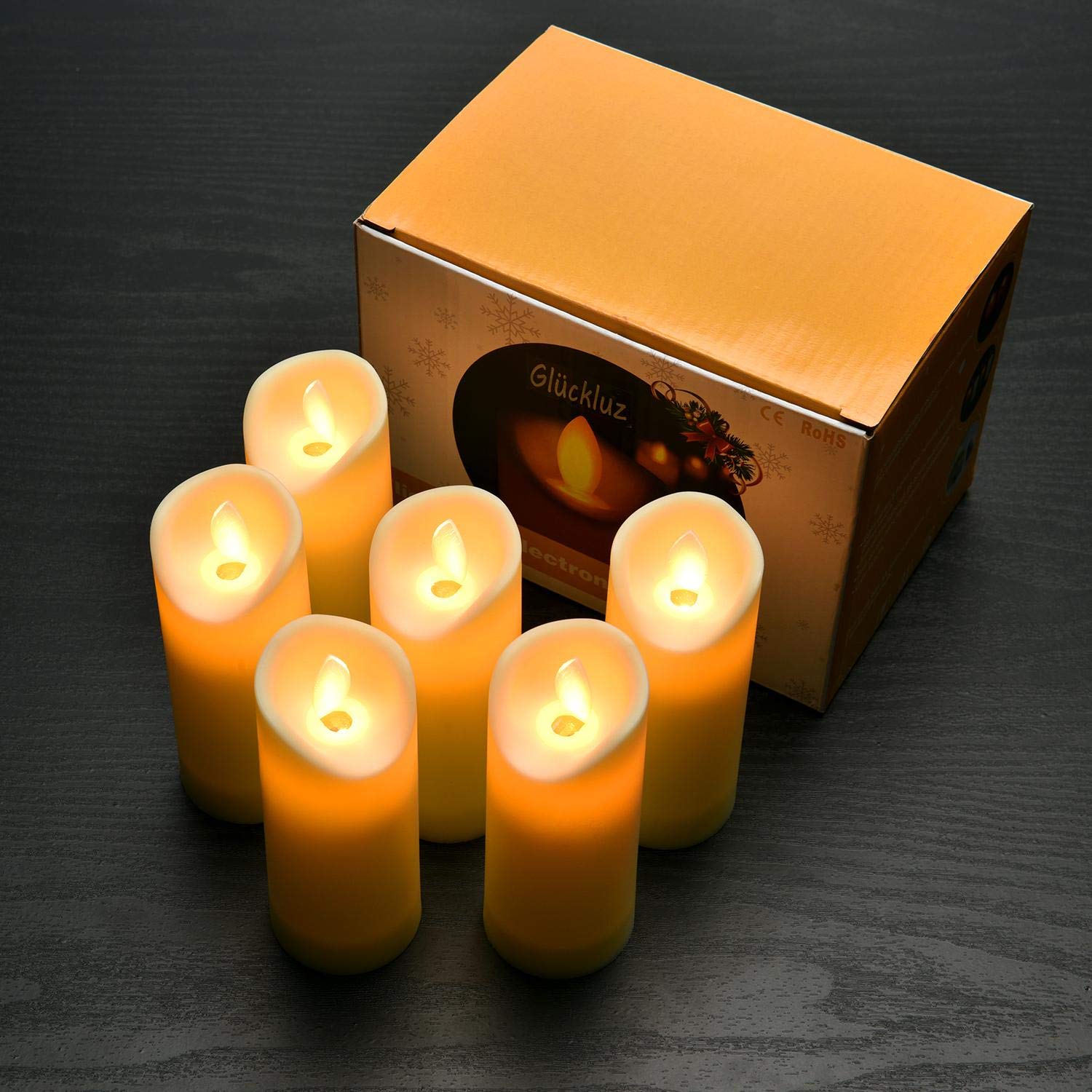 Dia 1.4’’ Electric Fake Candle for Votive Table Flameless Tealight