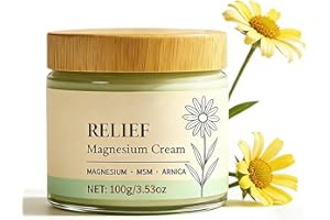 Magnesium Cream with Arnica Extract - Magnesium Lotion for Body - Soothing Formula Cream - Magnesiums Butter Balm for Men Wom