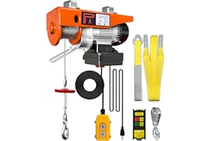 YATOINTO 2 in 1 Electric Hoist,440 lbs 510W Electric Winch with 328 ft Wireless & 13 ft Wired Remote Control, Overload Protection 39.4 ft Lifting Height,Single/Double Slings for Factories, Warehouses, Garages