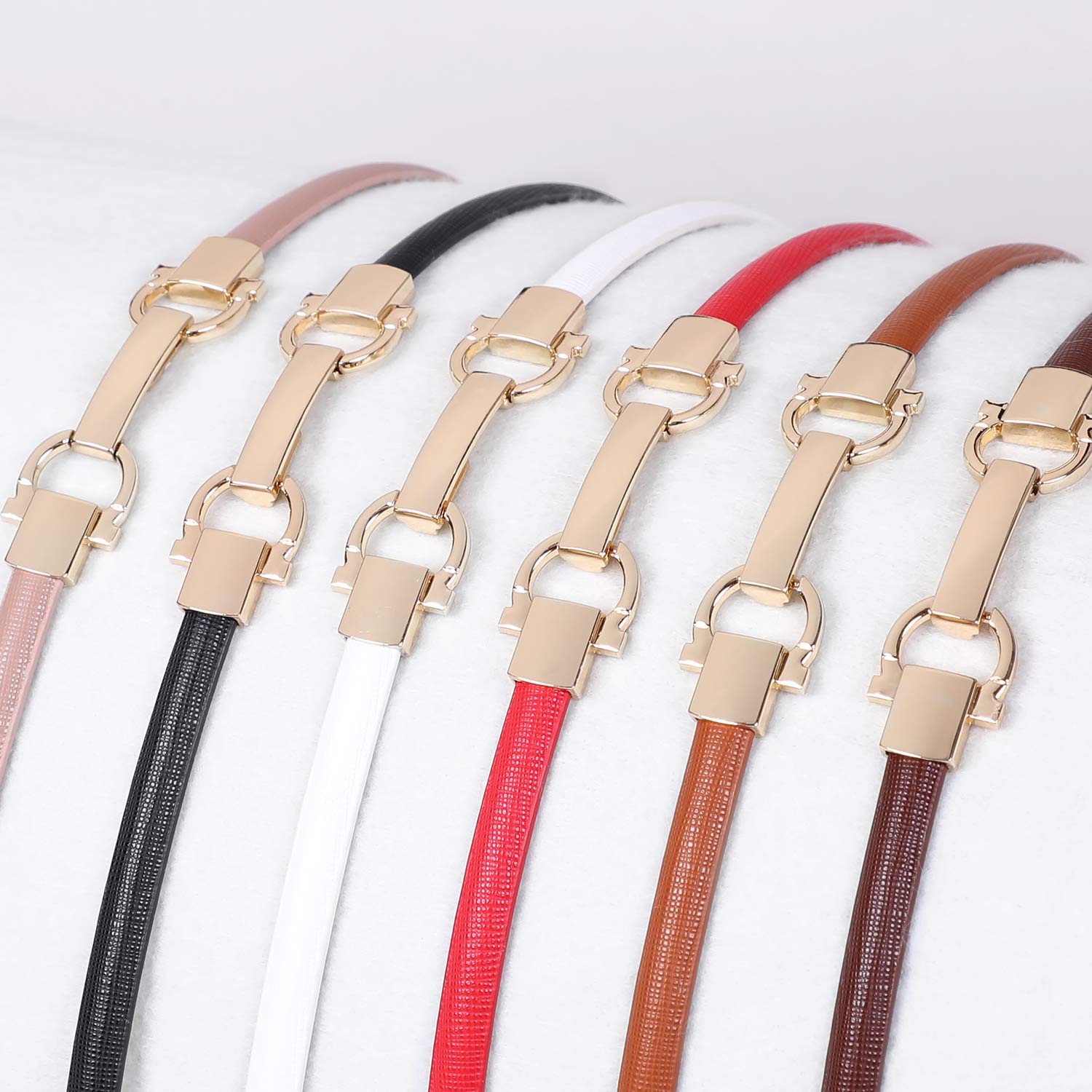 Women Skinny Belt for Dress Adjustable Ladies Girls Thin Waist Belt with 6 Colors by WHIPPY