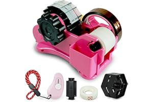 FINFINLIFE Heat Tape Dispenser Sublimation - Pink Multi-Roll Set, PreCut 1. 4'' Pieces for Heat Transfer & Mug Press Machine,