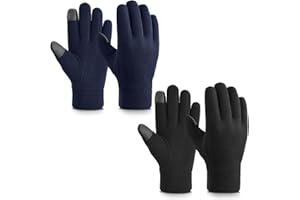 Cierto Winter Gloves for Men Women: Thermal Touch Screen Polar Fleece Gloves with Elastic Cuff for Running Outdoor Activities