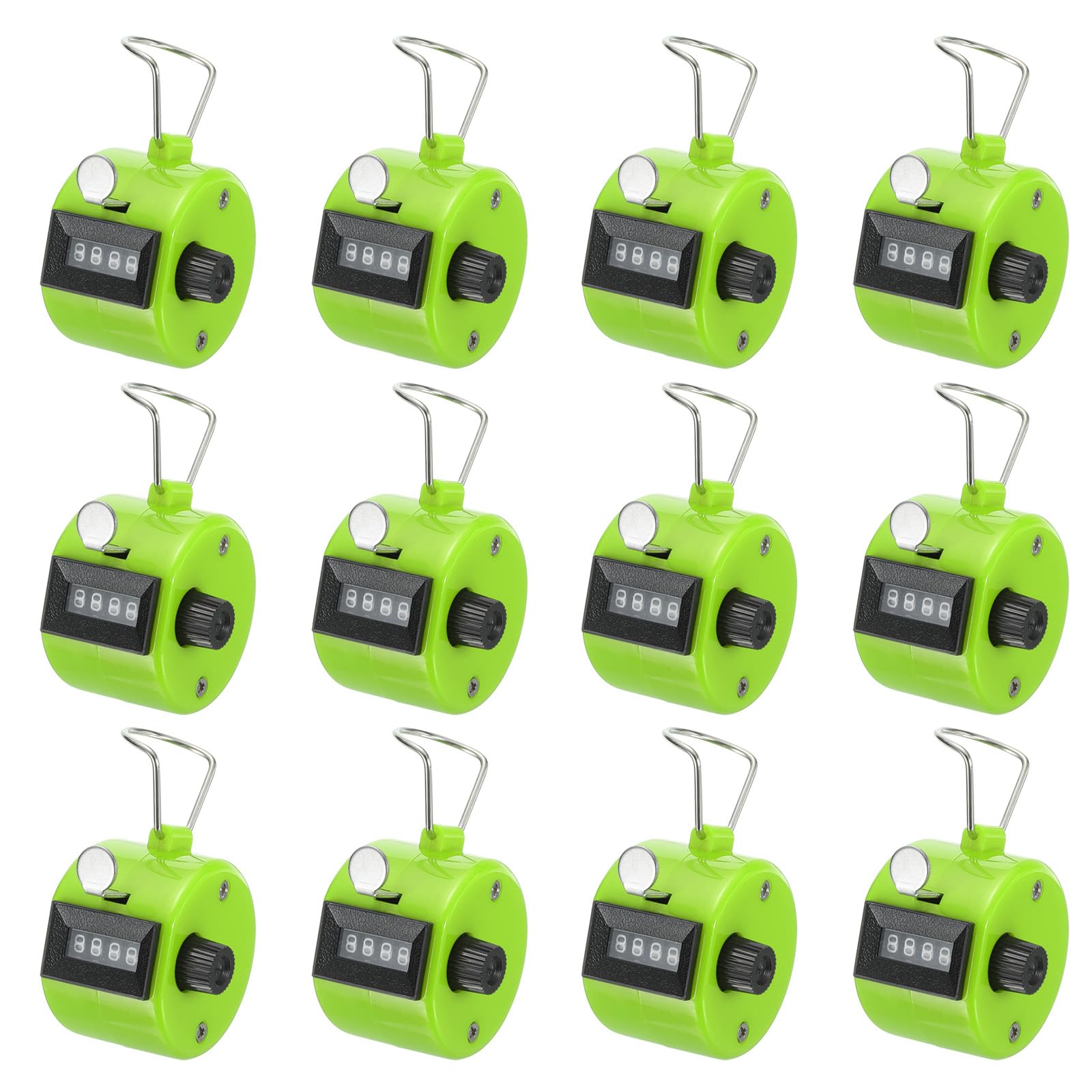 PATIKIL Clicker Counter, 12 Pcs 4 Digit Mechanical Handheld Tally Click Pitch Counter for Coaching Knitting, Golf, Lap, Fishing, Green