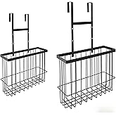 2 Pack Cabinet Door Organizer, Houseware Over the Cabinet Door Organizer, Kitchen Aluminum Foil Organizers for Cutting Board, Baking Sheet, Foil, Plastic Wrap, Kitchen Organizers and Storage, Black