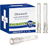Careach 100pcs 27Gauge 1 inch Needles for Lab Accessories, Measuring and Refilling Inks