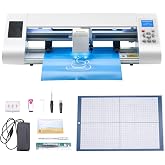 VEVOR Cutting Machine, Automatic Edge Detection Vinyl Cutter Machine with Design Software and Materials, Compatible with Multiple File Formats, for Creating Customized DIY Crafts, Cards, Stickers