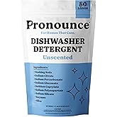 Pronounce Dishwasher Detergent - Cleaner Ingredients, Fragrance Free - Ultra Concentrated Dish Soap, Cuts Grease and Grime, D