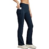 Willit Women's Fleece Lined Pants Yoga Bootcut Thermal Winter Pants High Waisted Flare Leggings Water Resistant