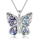 AXOMY Butterfly Necklace Sterling Silver Celtic Knot Butterfly Necklace Butterfly Jewelry Gifts for Women