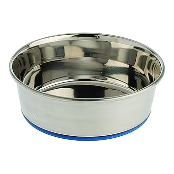 Pets Empire Rubber-Bonded Stainless Steel Bowls (4000 ml)