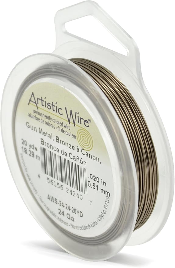 Beadalon 20Yards Artistic 24Gauge Gun Metal Wire Amazon.co.uk
