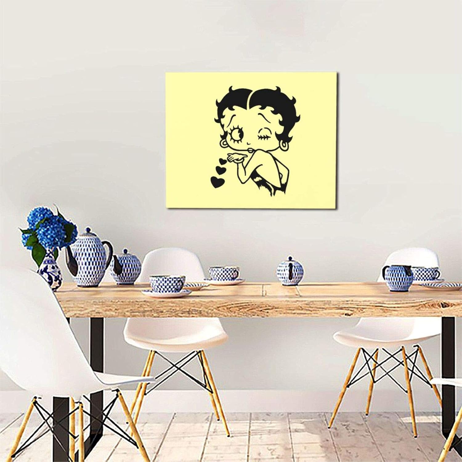 Amazon ベティ ブープ 4 人気フレームレス装飾画 壁掛け リビングルームの装飾 ソファの背景の壁の装飾 クリアな質感 Hd印刷 ひび割れなし スムーズ 無毒で無味 高い引張強度 手作りフレーム アートデコレーション 贈り物 40 50cm 置物 オブジェ オンライン通販