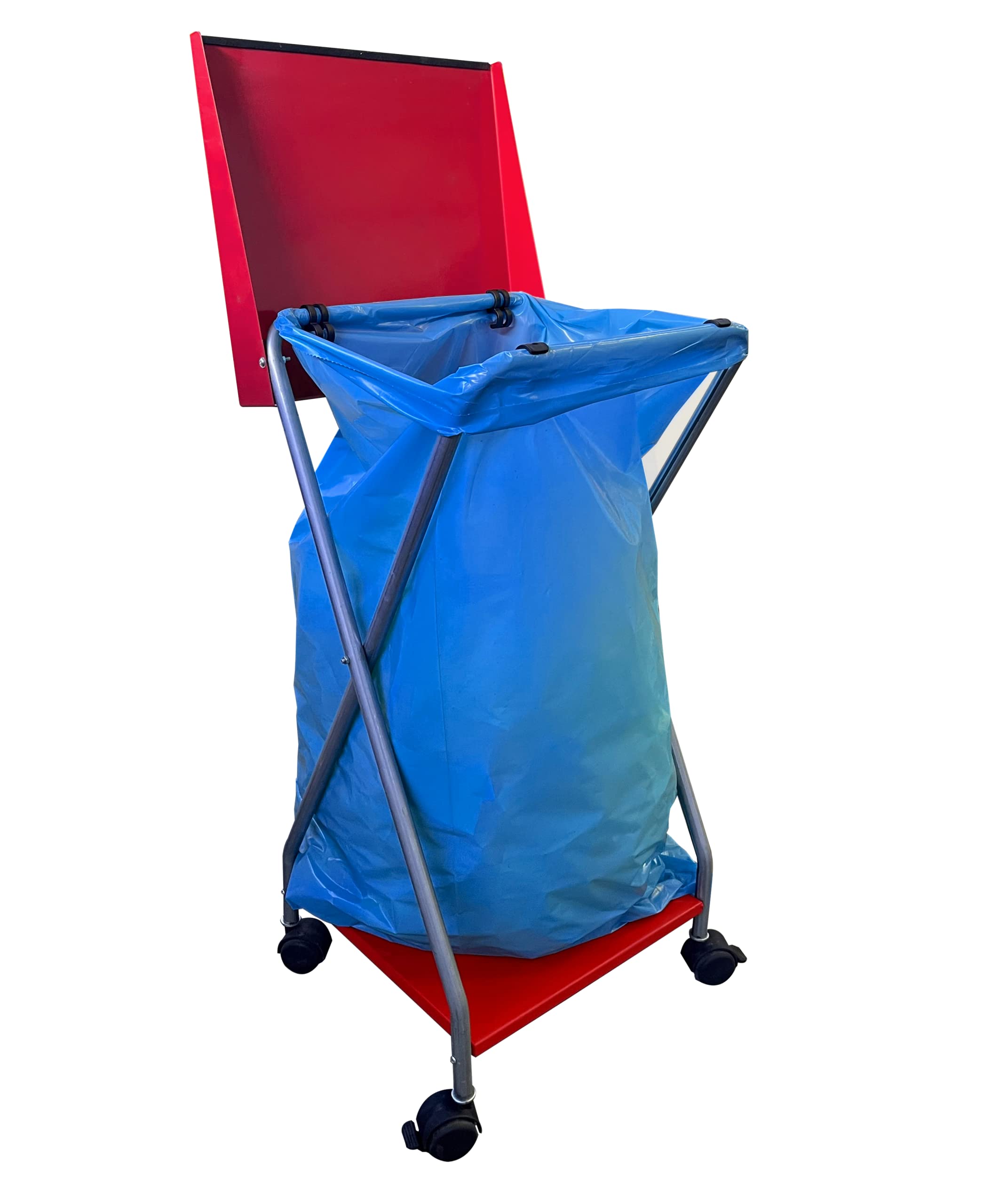 QUICK STAR Wheeled Waste bag stand with 4 wheels Rubbish Carrier Bag Bin