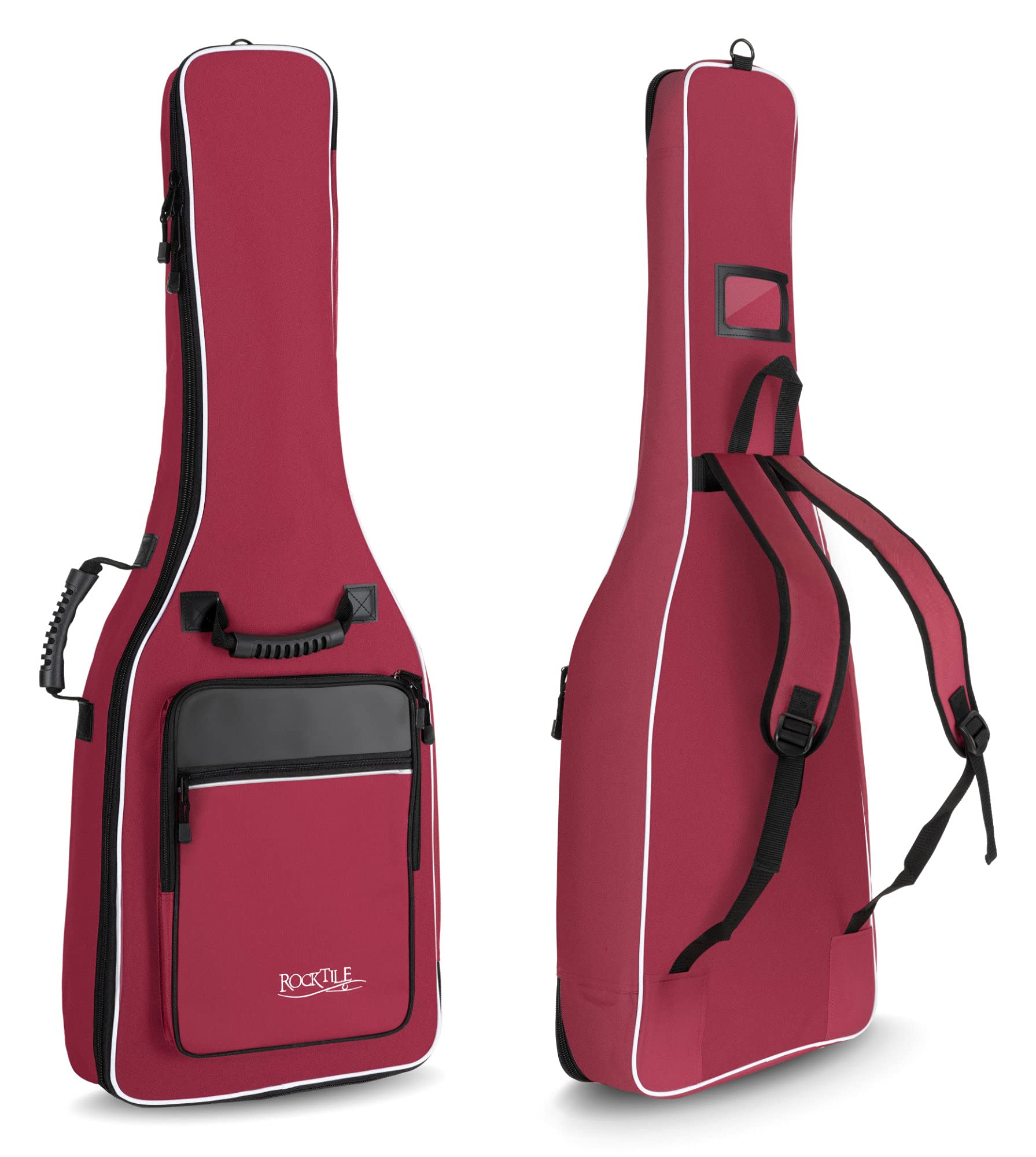 Rocktile 3/4 and 7/8 Classical Guitar Gig Bag Padded + Backpack Straps Wine Red