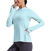 Pioneer Camp Womens UPF 50+ Sun Protection Hoodie Shirt with Pockets Long Sleeve Fishing Hiking Outdoor UV Shirts Lightweight