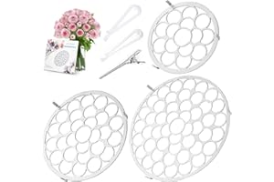 JAKY-GLOBAL Flower Arrangement Holder 3/4/5in Floral Grid Flower Frog Arranging Tool Wire Arranger Twist for Vase Floral Ikebana Stems Holder Bouquets Plant Fixation(3/4/5in Silver)