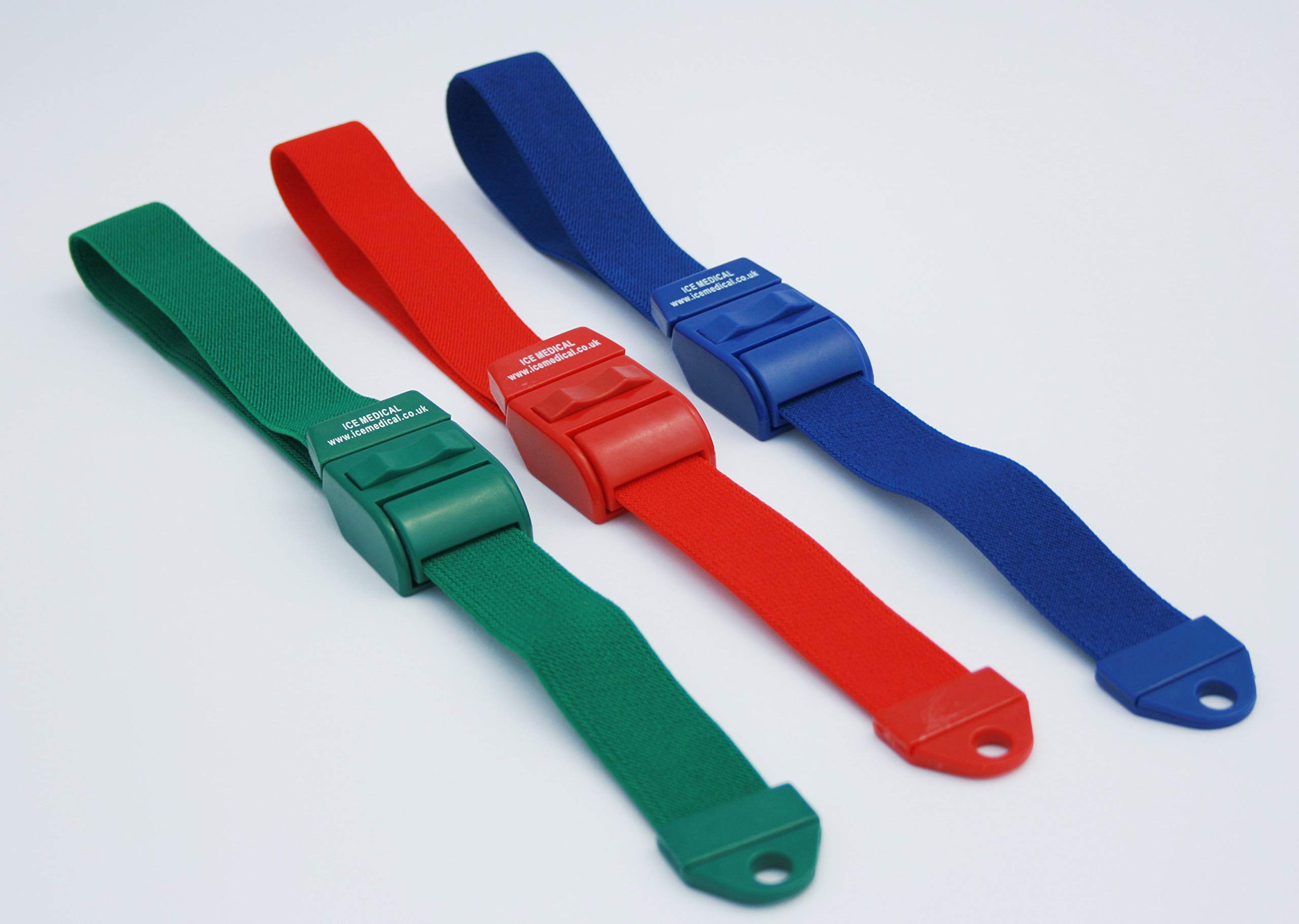 3 x ICE Medical Medical Tourniquet Quick and Slow Release (Tri - Red Green Blue)
