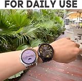sciuU Huawei Watch GT 4 46mm Case 2 Pack TPU Screen Protector Black Silver view 3