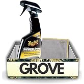 Supreme Shine Auto Surface Protector Spray 16 oz Bundle with Microfiber Cloth - High-Gloss Car Shine - UV Protection for Vinyl, Rubber &amp; Plastic - Car Interior Detailer Spray Protectant - (2 Items)